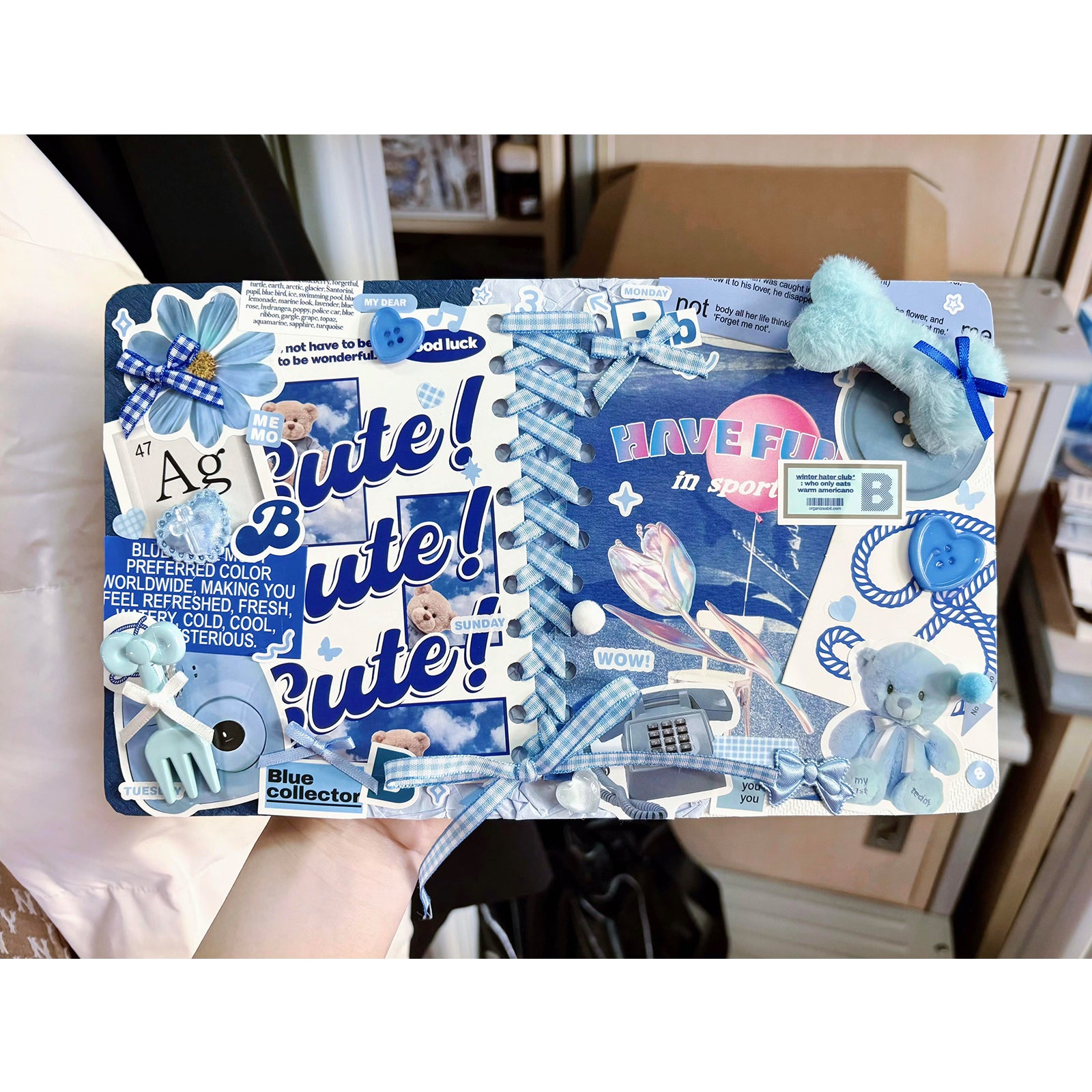 (Custom size) Summer Ribbon Itabag Display Insert — Original Handmade Ita Board